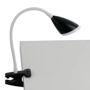 Image of HEGEL Clamp Reading Table Lamp Black 260lm 4000K 9.5x33cm