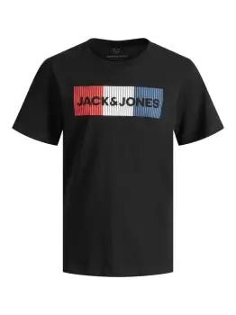 Image of JACK & JONES Boys Logo T-Shirt Men Black