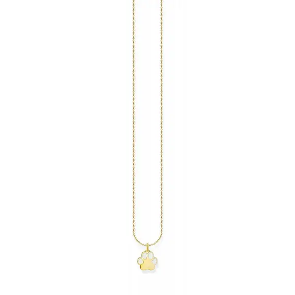 Image of Thomas Sabo Sterling Silver Basics White Gold Plated Enamel Necklace K