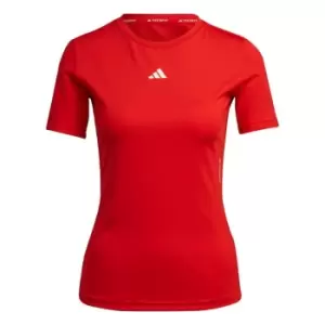 Image of adidas Techfit Training T-Shirt Womens - Red