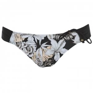 Image of Dorina Sula Tieside Bikini Bottoms Womens - BLACKFLORAL126
