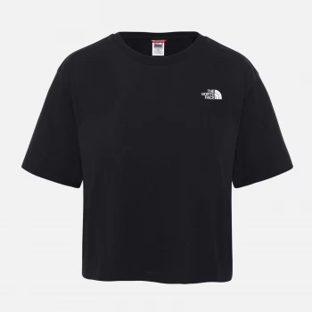 Image of The North Face Womens Cropped Simple Dome Short Sleeve T-Shirt - TNF Black - S