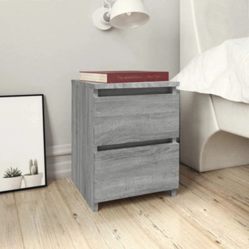 Image of VIDAXL Bedside Cabinet Grey Sonoma 30x30x40cm Engineered Wood Vidaxl 8720286975619
