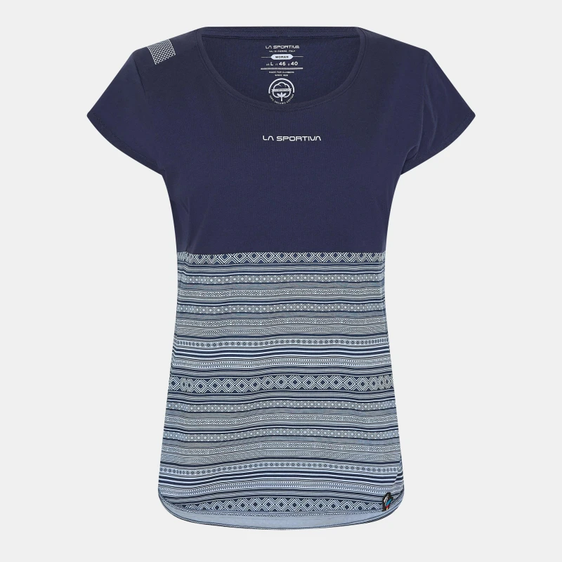 Image of La Sportiva Womens Sport Lidra Short-Sleeve Performance T-Shirt Blue female 8 (XS)