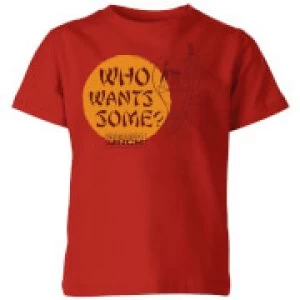 Image of Samurai Jack Who Wants Some Kids T-Shirt - Red - 7-8 Years