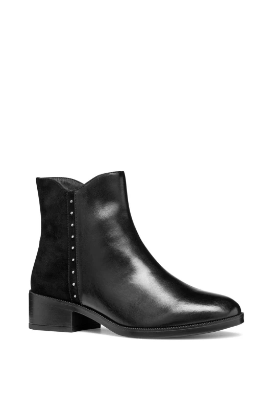 Image of Geox Womens D Camexia Ankle Boots in Black Size: 5 Black Female 5