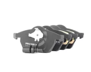 Image of RIDEX Brake pad set 402B0105 Brake pads,Brake pad set, disc brake VW,AUDI,SKODA,Golf IV Schragheck (1J1),Golf V Schragheck (1K1),POLO (9N_)