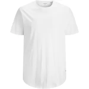 Image of Jack and Jones Curved Hem Tee Plus Size - White