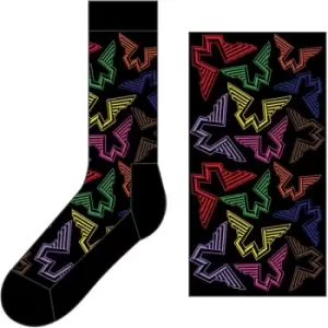 Image of Paul McCartney - Wings Logos Unisex UK Size 7 - 11 Ankle Socks - Black