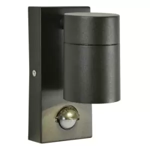 Image of Zinc LETO Outdoor Downlight with PIR Textured Black