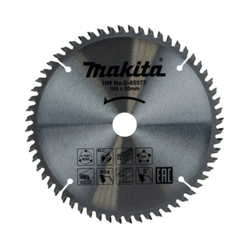 Image of Makita Multi Purpose Circular Saw Blade D-65573 Diameter: 165mm
