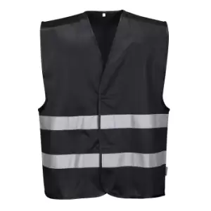 Image of Portwest Iona 2 Band Reflective Safety Vest Black L / XL