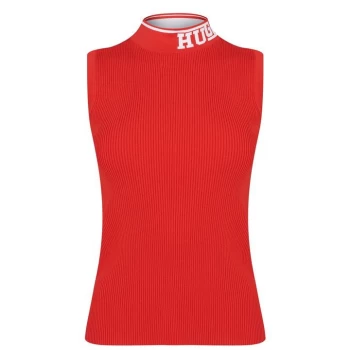 Image of Hugo Sovanelly Rib Knitted Top - Red