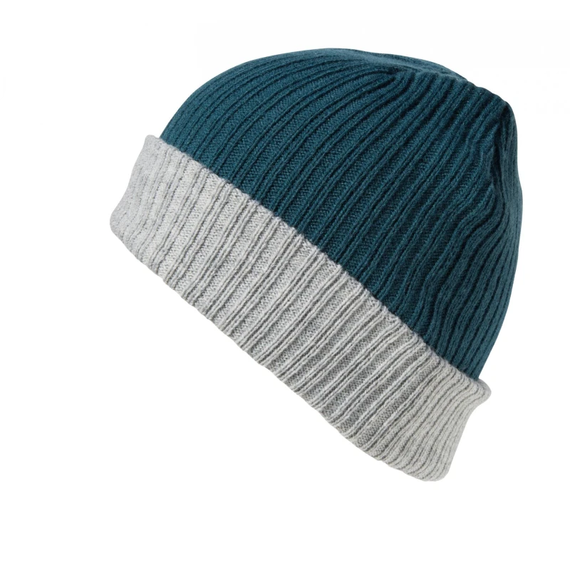 Image of Result Result Men Winter Essentials Double Layer Knitted Hat in Teal Teal One Size Male 5057080699582