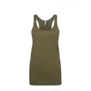 Image of Next Level Womens/Ladies Tri-Blend Racer Back Tank Top (M) (Military Green)