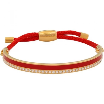 Image of Skinny Plain Sparkle Red & Gold Friendship Bangle