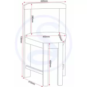 Image of Seconique - Windsor Oak Stowaway Dining Table & 4 Brown Faux Leather Chairs Set