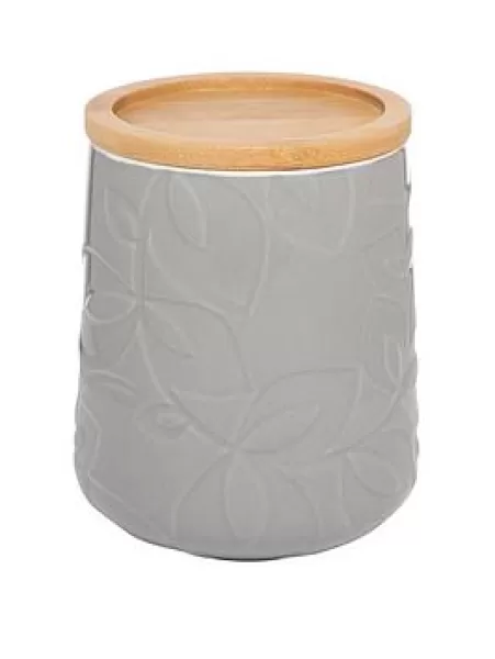 Image of Catherine Lansfield Inga Storage Jar - Grey