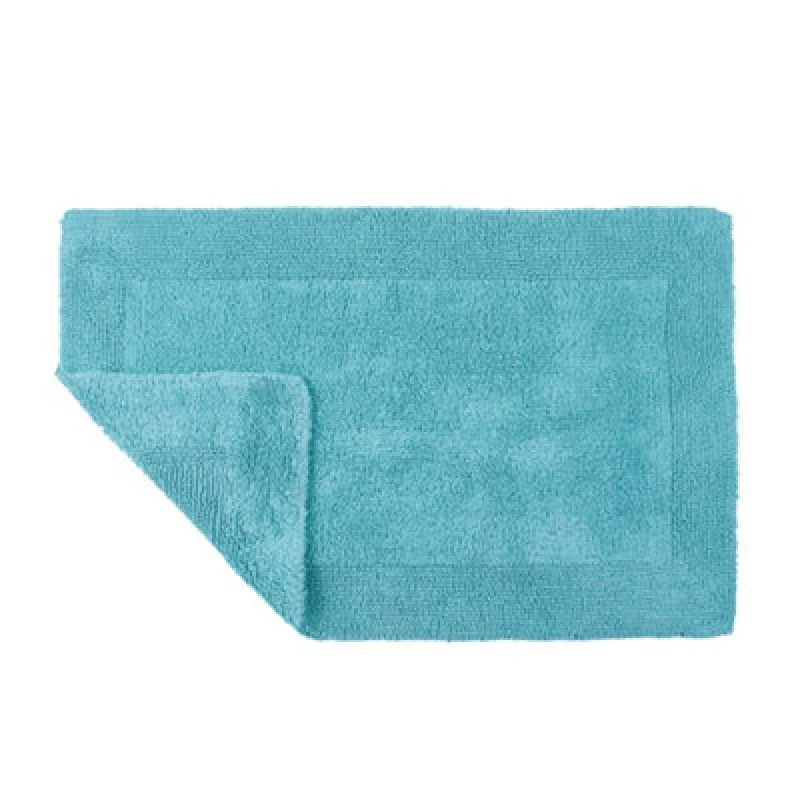 Image of Allure Bath Fashions Elegance Reversible Heavyweight Bath Mat - Turquoise