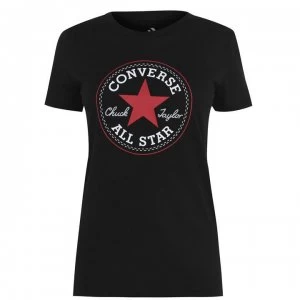 Image of Converse Chest Logo T Shirt - Black