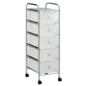 Image of Cooke Lewis Consort Chrome effect Steel plastic Storage trolley