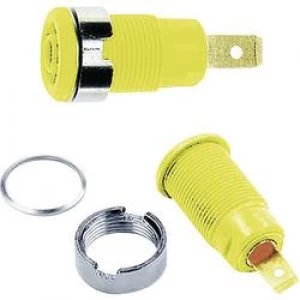 Image of Safety jack socket Socket build in Yellow Staeubli