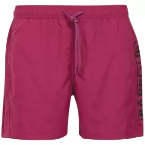 Image of Barbour International Large Logo Swim Shorts - Purple