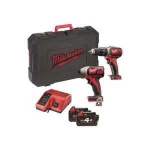 Image of Milwaukee Power Tools M18 BPP2C-402 Twin Pack 18V 2 x 4.0Ah Li Ion