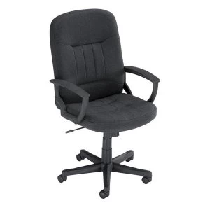 Image of Trexus High Back Manager Armchair W500xD480xH465 580mm Backrest H620mm Charcoal
