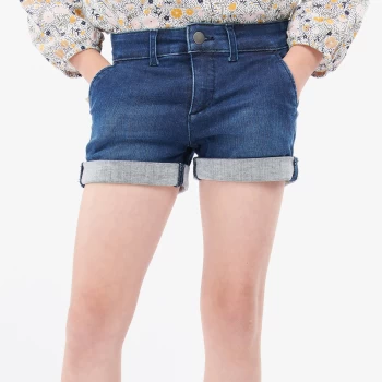 Image of Barbour Girls Essential Denim Shorts - Authentic Wash - 10-11 Years
