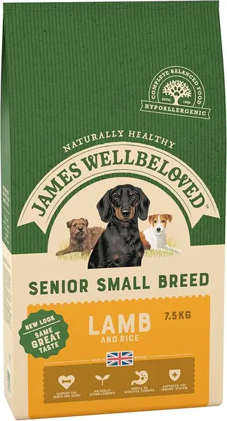 Image of James Wellbeloved Senior Lamb and Rice Dry Dog Food 7.5kg
