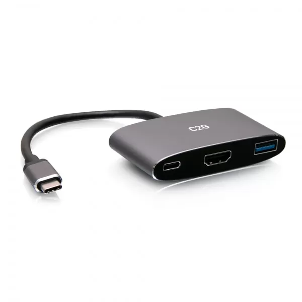 Image of C2G USB-C 3-in-1 Mini Dock with HDMI USB-A and USB-C Power Delivery up to 100W - 4K 60Hz