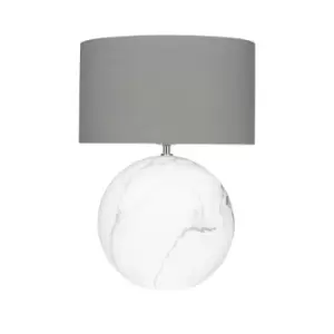 Image of Large Marble Effect Ceramic Table Lamp