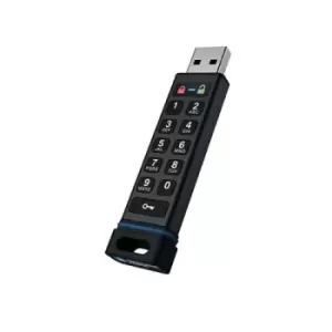 Image of SecureUSB KP Hardware Encrypted USB 3.0 128GB Flash Drive FIPS 140-2 Level 3 Validated SU-KP-BL-128