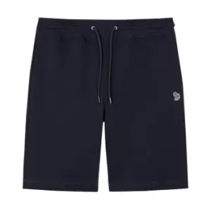 Image of Paul Smith Zebra Logo Cotton Shorts - Blue