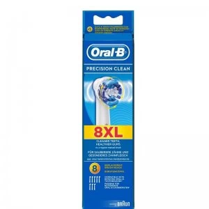 Image of Oral B Pack of 8 Precision Clean Brush Heads