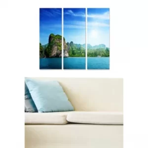 Image of MDF95000683 Multicolor Decorative MDF Painting (3 Pieces)