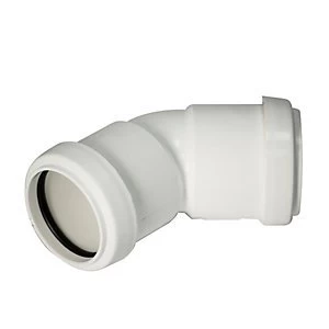 Image of FloPlast WP18W Push-Fit Waste 135 Deg Bend - White 32mm