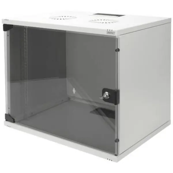Image of Digitus DN-19 09-U-S-1 19 wall cabinet (W x H x D) 520 x 512 x 400 mm 9 U Grey-white (RAL 7035) DN-19 09-U-S-1