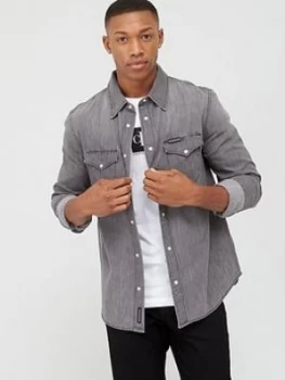 Image of Calvin Klein Jeans Modern Western Shirt - Grey