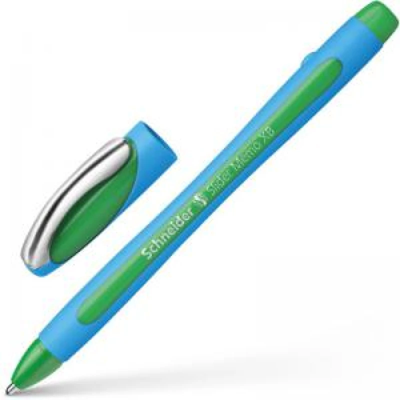 Image of APC Schneider Slider Memo XB Ballpoint Pen Extra Broad Tip Green Ink with Viscoglide Technology made of 85% Recycled Plastic (Pack 10) - 150204 150204