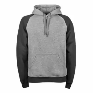 Image of Tee Jays Mens Two-Tone Hooded Sweatshirt (XL) (Heather Dark Grey)