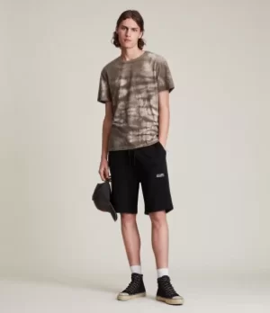 Image of AllSaints Mens State Sweat Shorts, Black, Size: XXL