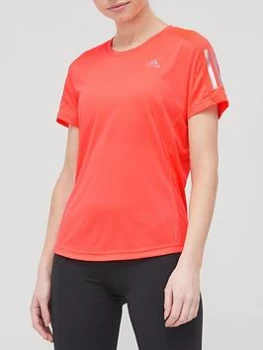 Image of adidas Own The Run T-Shirt - Red, Orange Size M Women