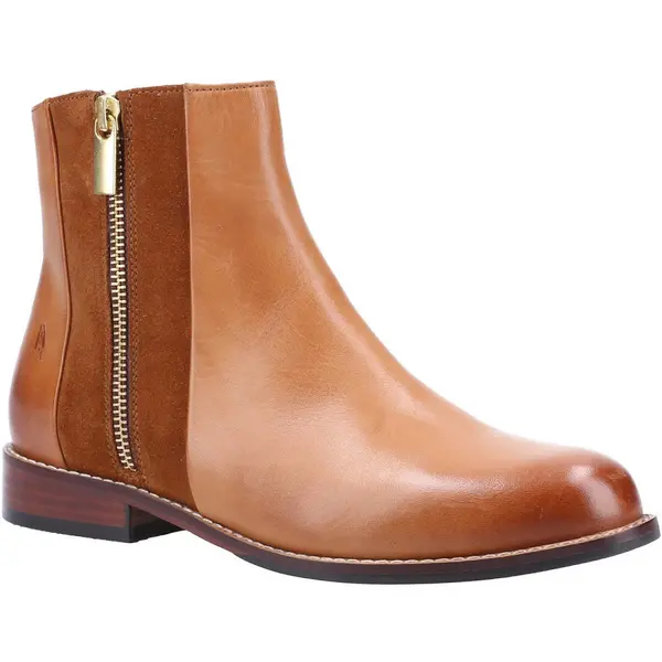 Image of Hush Puppies Womens Frances Leather Zip Up Ankle Boots UK Size 4 (EU 37)