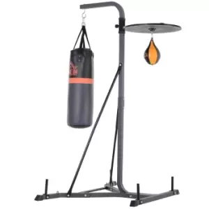 Image of Homcom Punchbag & Speedball Boxing Station Frame Freestanding Training Home Gym