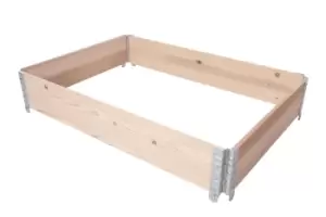 Image of Groundlevel Wooden Raised Bed Garden Planter