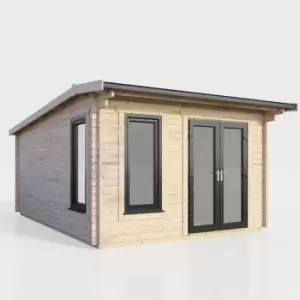 Image of Power 12x14 Apex Log Cabin - Right Hand Door