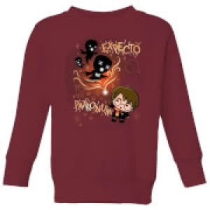 Image of Harry Potter Kids Expecto Patronum Kids Sweatshirt - Burgundy - 3-4 Years - Burgundy
