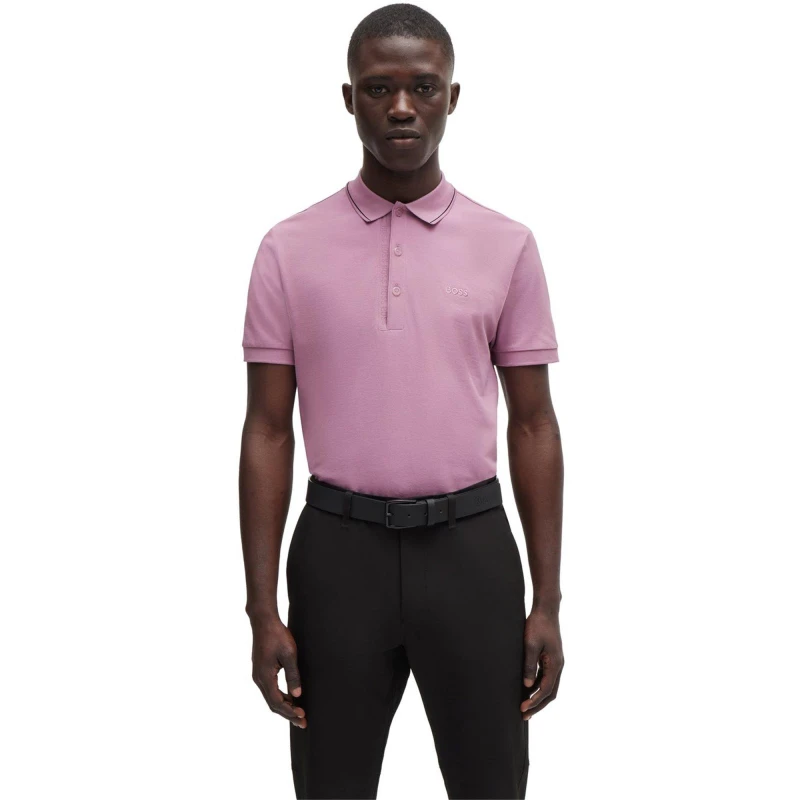 Image of Boss Paule 4 Polo Shirt - Purple Purple S